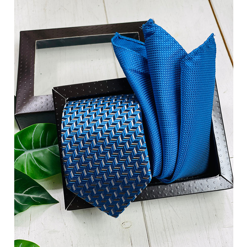 Orange-blue bow tie & pocket square gift set⎪ Giorgio Redaelli