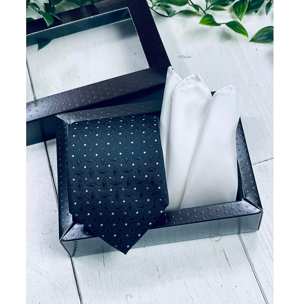 Orange-blue bow tie & pocket square gift set⎪ Giorgio Redaelli