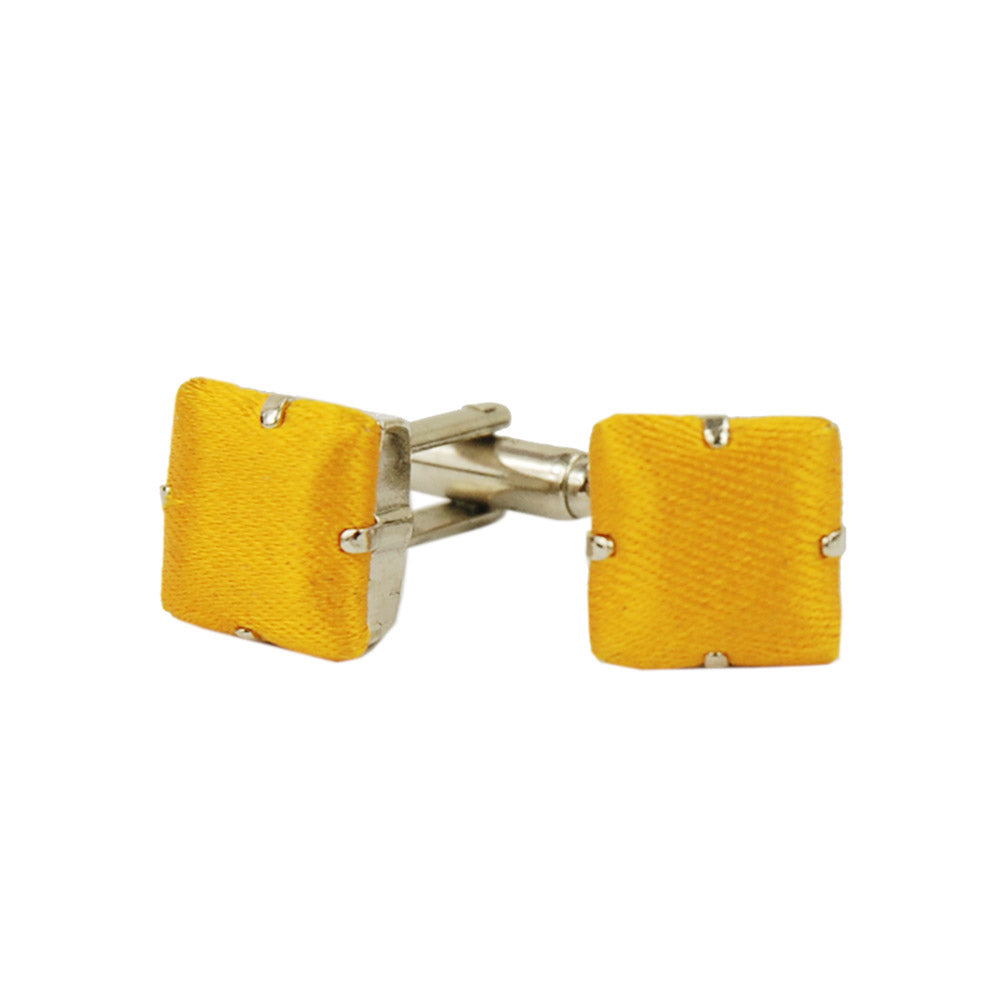 Yellow silk cufflinks ⎪ Giorgio Redaelli
