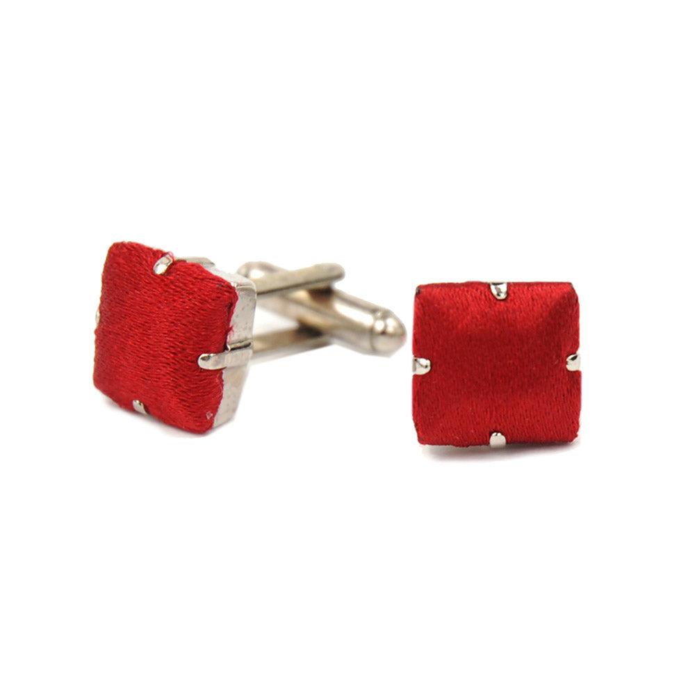 Rote Manschettenknöpfe aus Seide ⎪ Giorgio Redaelli