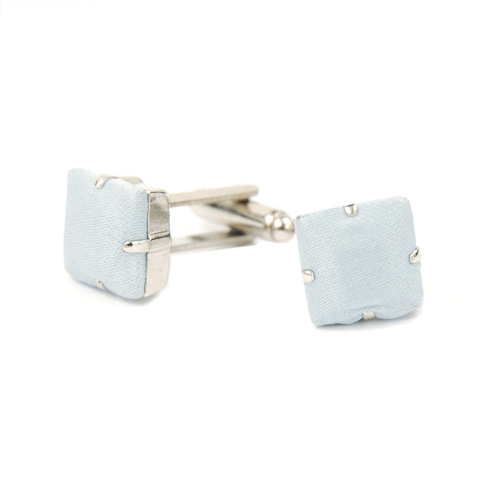 Eisblaue seidene Manschettenknöpfe ⎪ Giorgio Redaelli