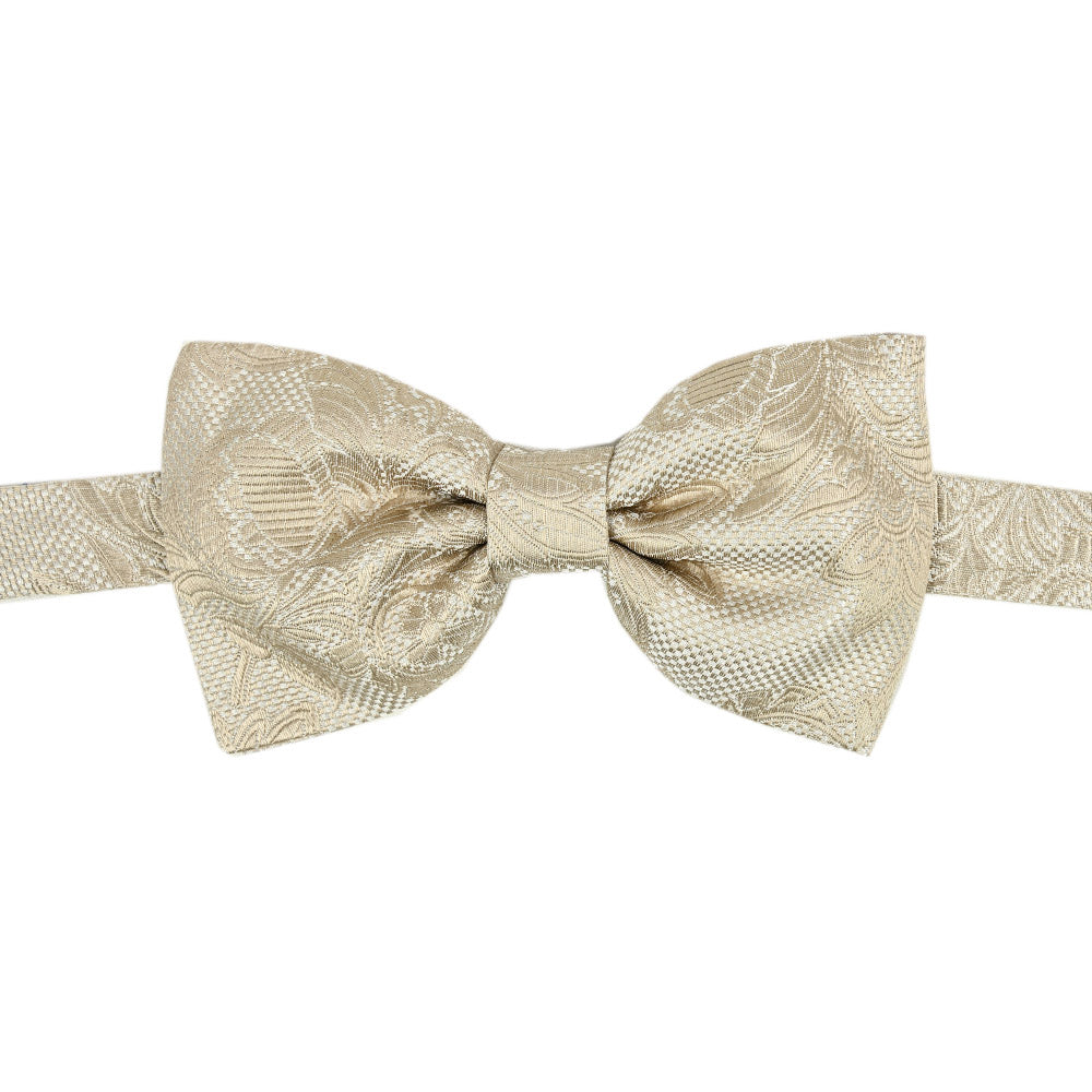 Champagne-coloured patterned bow tie | Giorgio Redaelli
