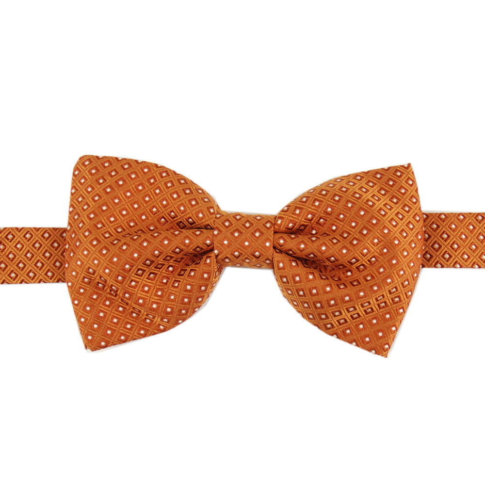 Orange bow tie with a small pattern ⎪ Giorgio Redaelli