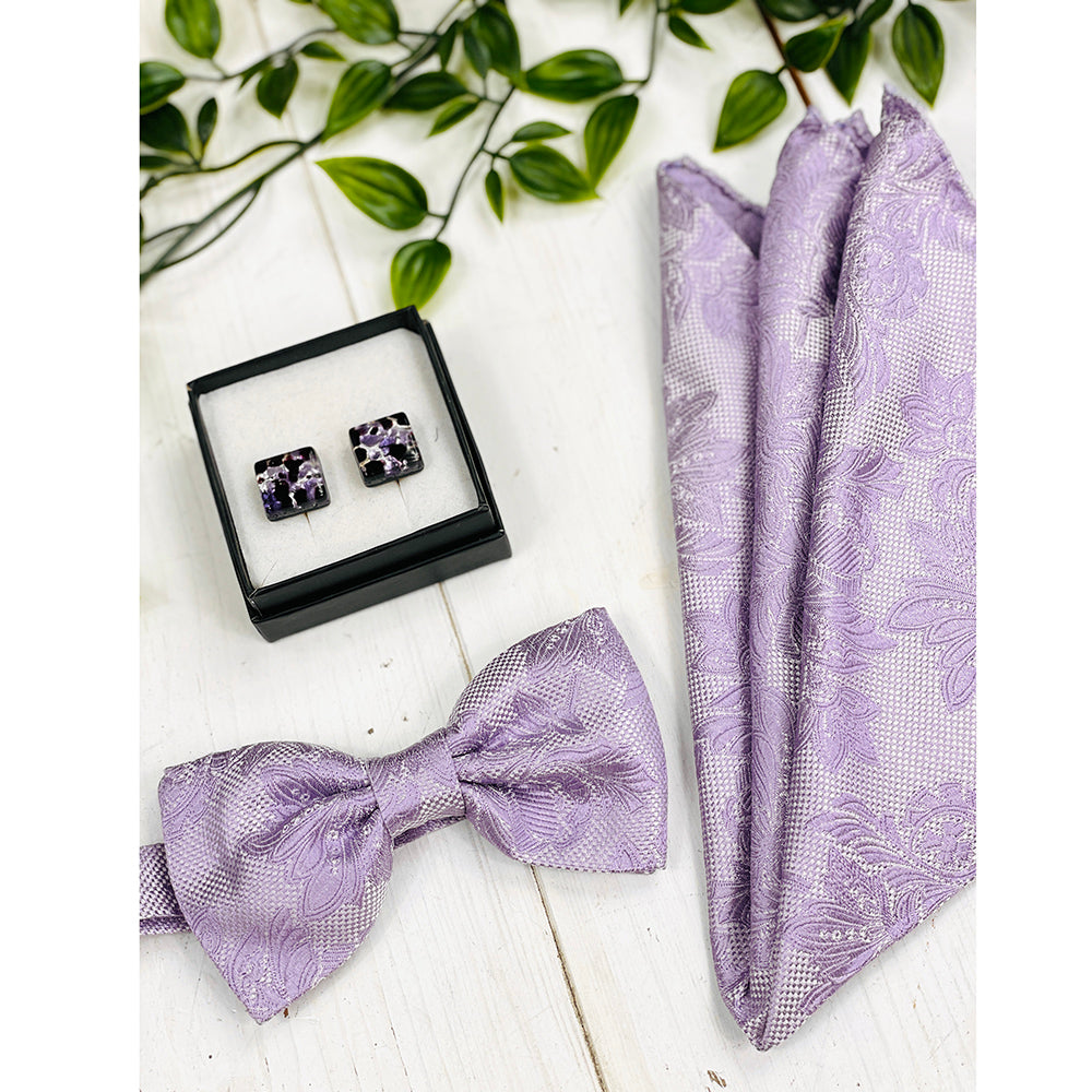 Light purple patterned pocket square⎪ Giorgio Redaelli
