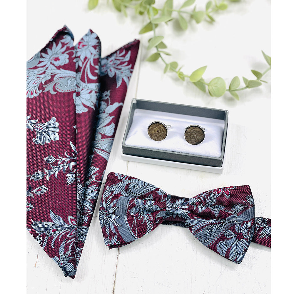 Burgundy patterned bow tie⎪ Giorgio Redaelli