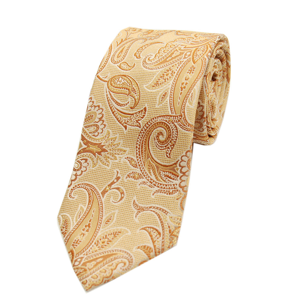 Golden yellow paisley tie⎪Giorgio Redaelli