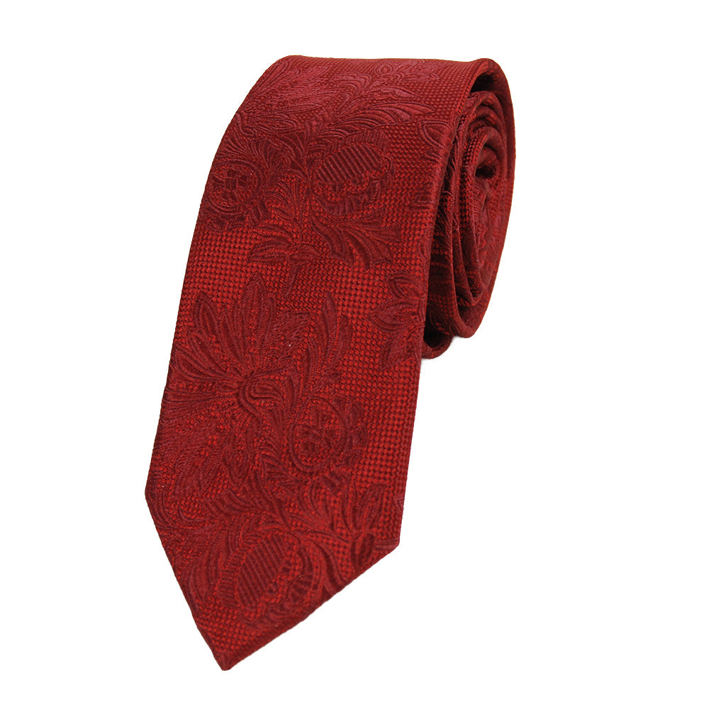 Dunkelbraune Paisley-Muster Seidenkrawatte⎪ Giorgio Redaelli