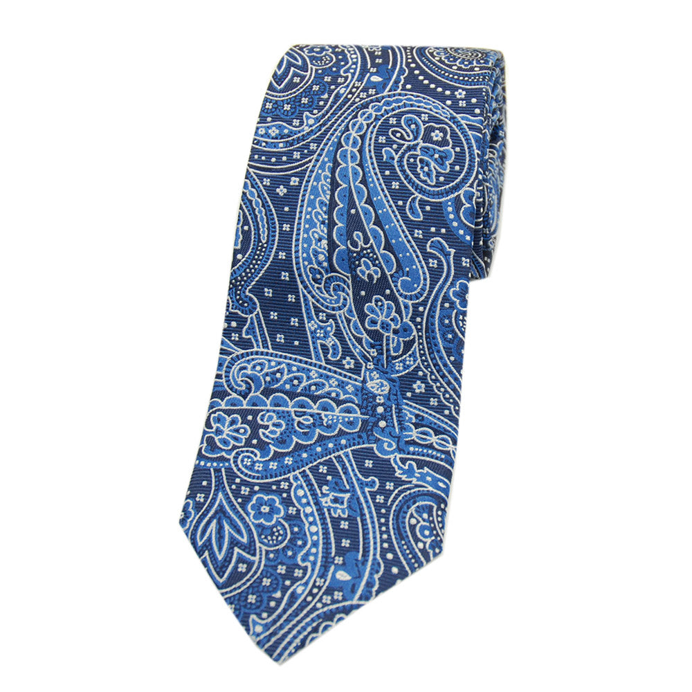 Dunkelbraune Paisley-Muster Seidenkrawatte⎪ Giorgio Redaelli