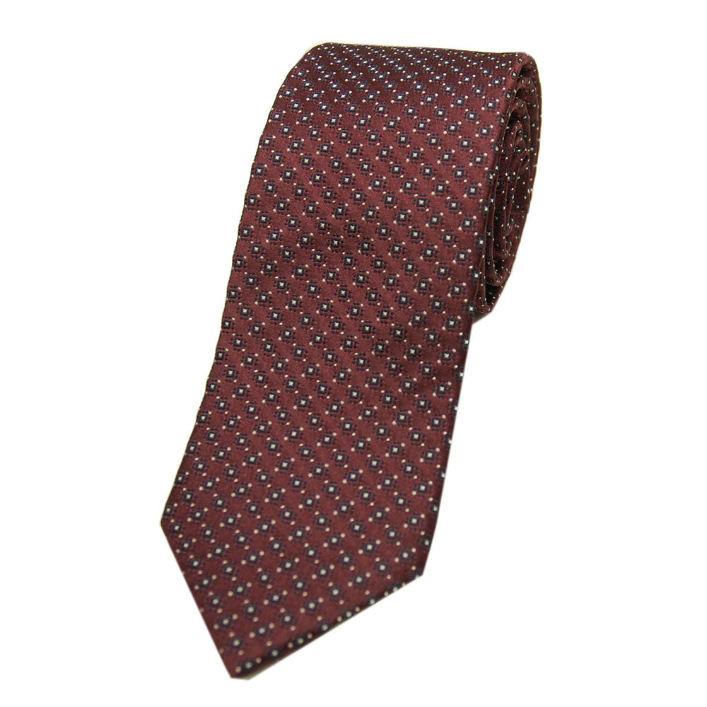 Dark brown paisley pattern silk tie⎪ Giorgio Redaelli