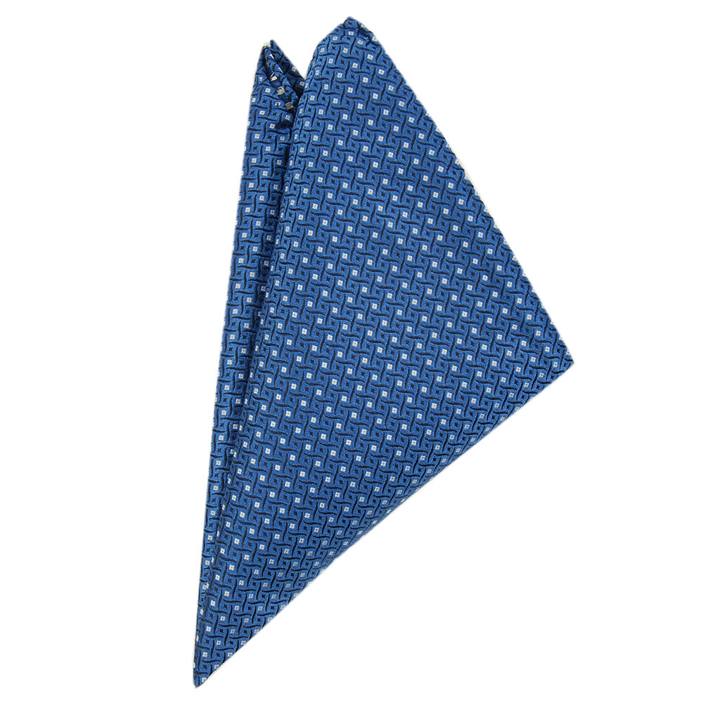 Blaues gemustertes Einstecktuch⎪ Giorgio Redaelli
