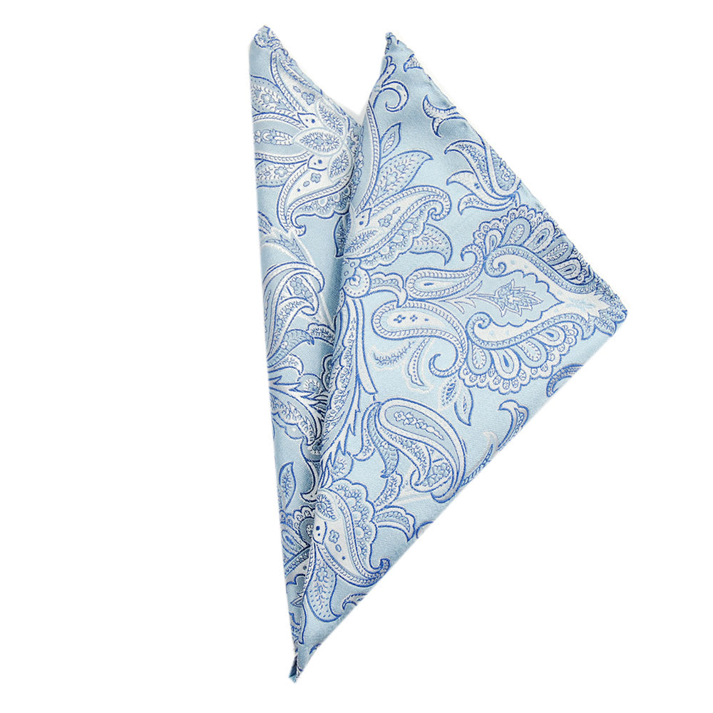 Hellblaues Paisley-Einstecktuch⎪ Giorgio Redaelli