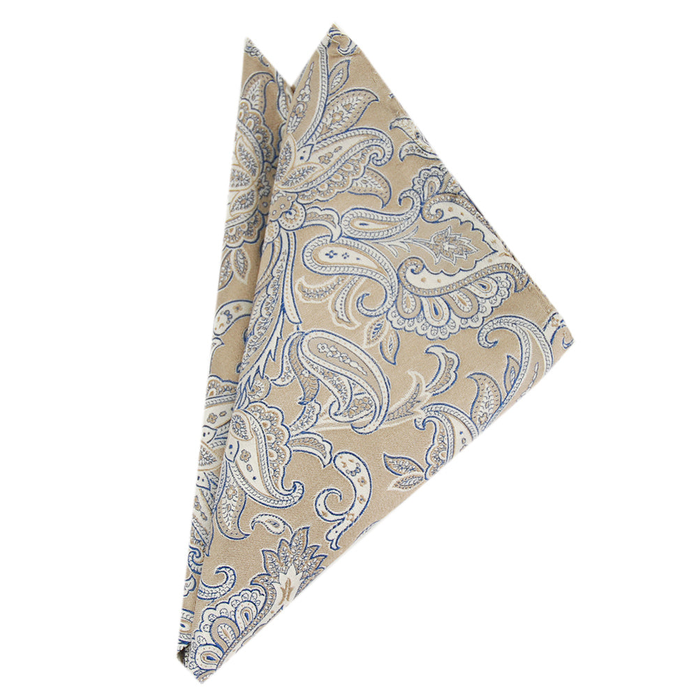 Hellbraunes Paisley-Muster Einstecktuch⎪ Giorgio Redaelli