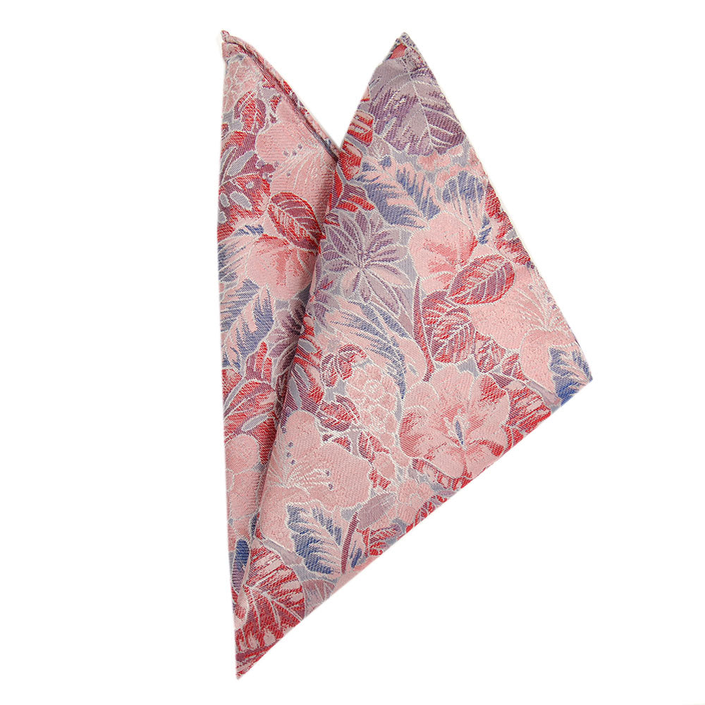 Red / Light Pink Patterned Pocket Square⎪ Giorgio Redaelli