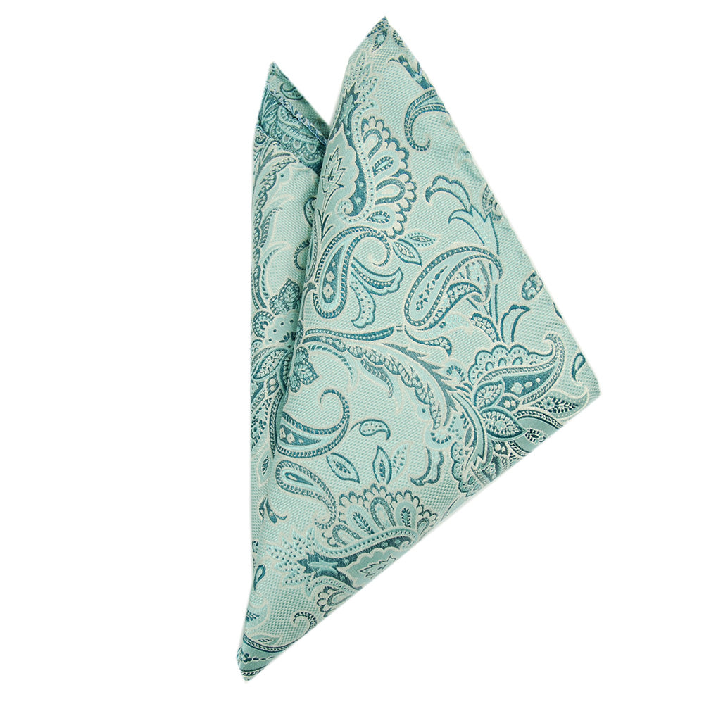 Festive blue / gold patterned pocket square⎪ Giorgio Redaelli