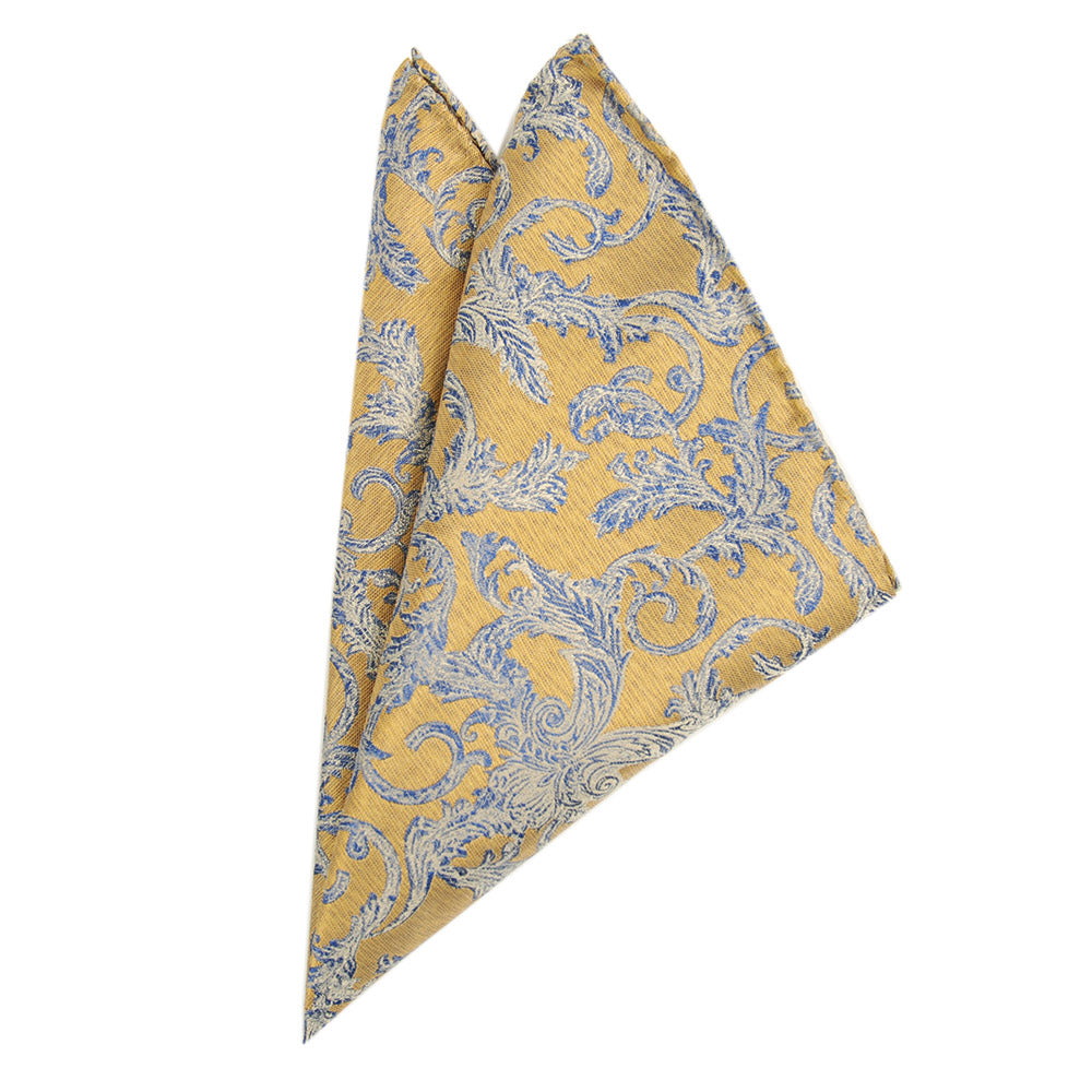 Golden patterned pocket square⎪ Giorgio Redaelli