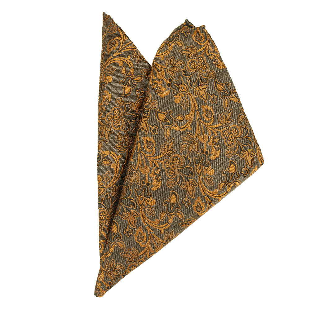 Harmaa taskuliina oranssilla kuviolla ⎪ Giorgio Redaelli