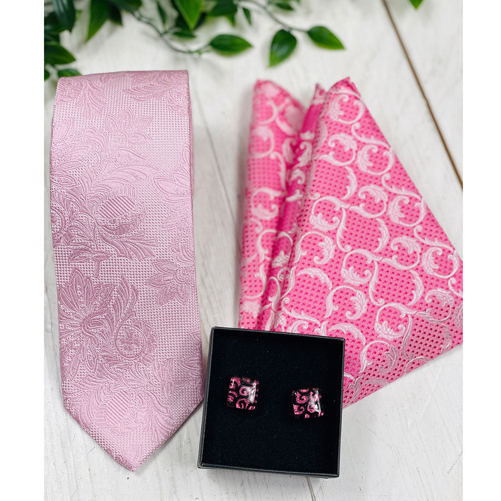 Pink patterned pocket square | Giorgio Redaelli