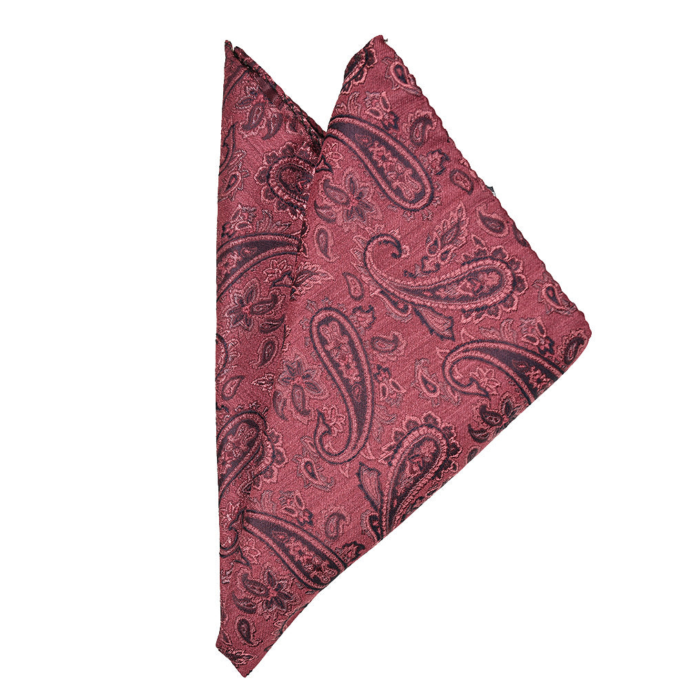 Tumma viininpunainen paisley taskuliina⎪ Giorgio Redaelli