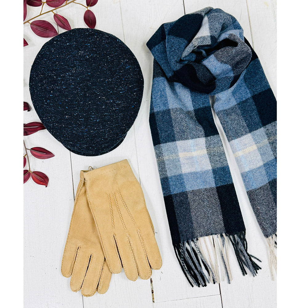 Tummansininen flat cap ⎪Piemonte Wool⎪ Hologramme