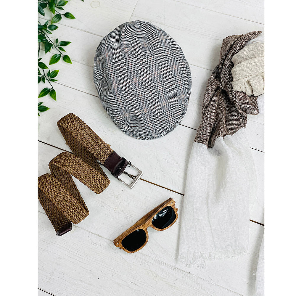 Musta ruudullinen flat cap ⎪ Hologramme