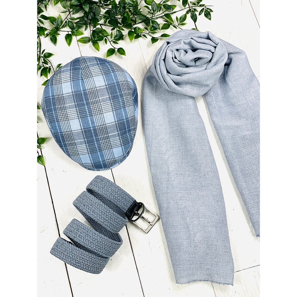 Blaue karierte Flat Cap ⎪Piemonte ⎪ Hologramm