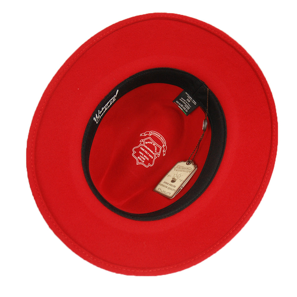 Röd fedora hatt ⎪ Vattentät & Krossbar ⎪ Hologramme