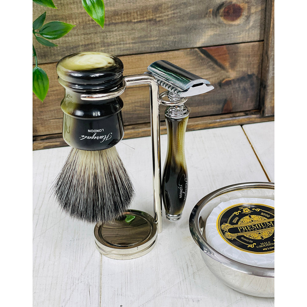 Green Shaving Set ⎪ Safety Razor ⎪ Haryali London