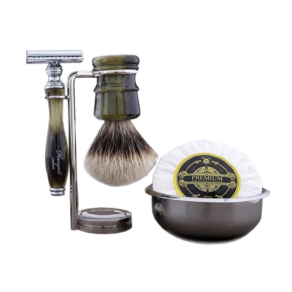 Green Shaving Set ⎪ Safety Razor ⎪ Haryali London