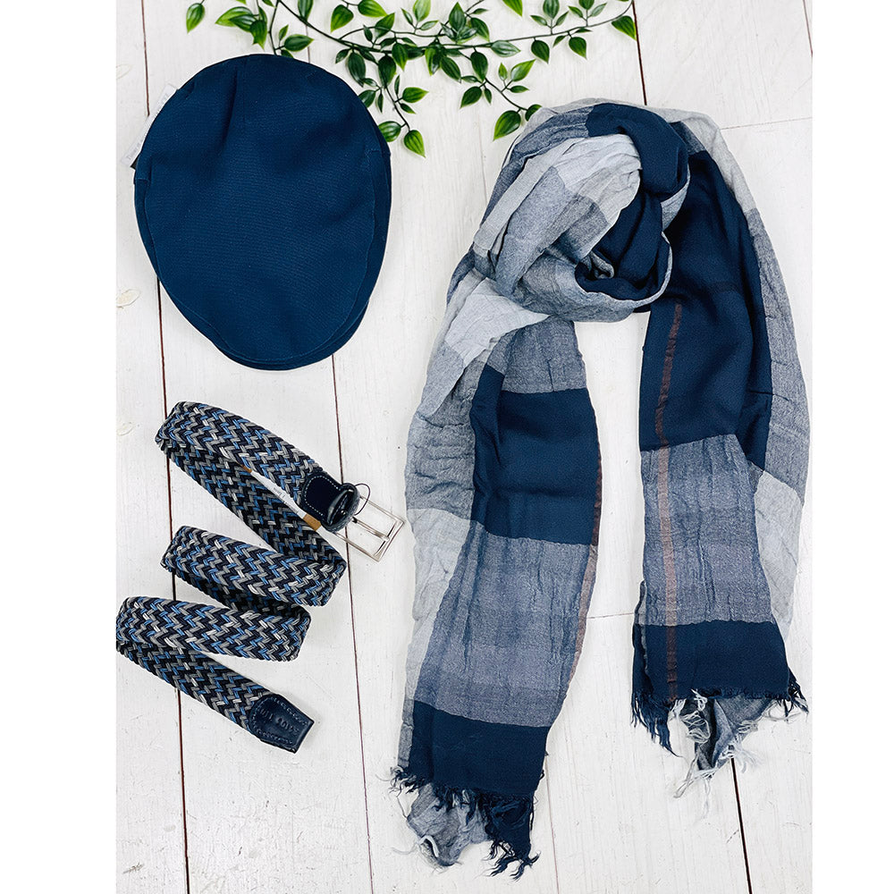 Rust orange checkered scarf⎪ Bojua