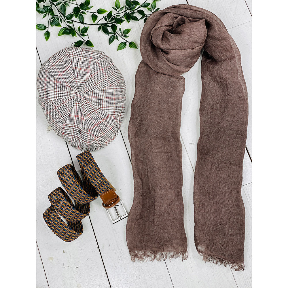 Yellow linen scarf ⎪ Bojua