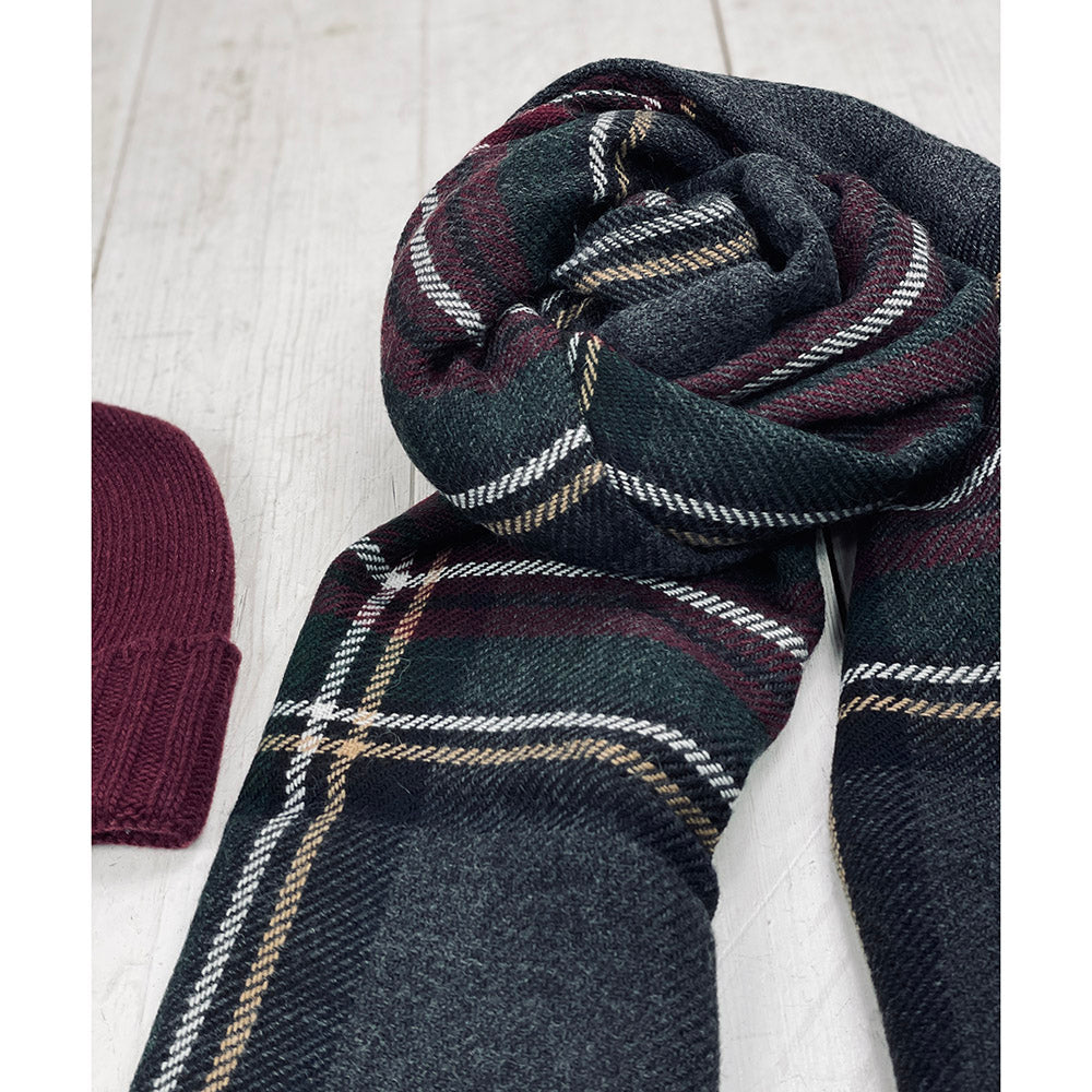 Harmaa ruudullinen kaulahuivi⎪Bojua