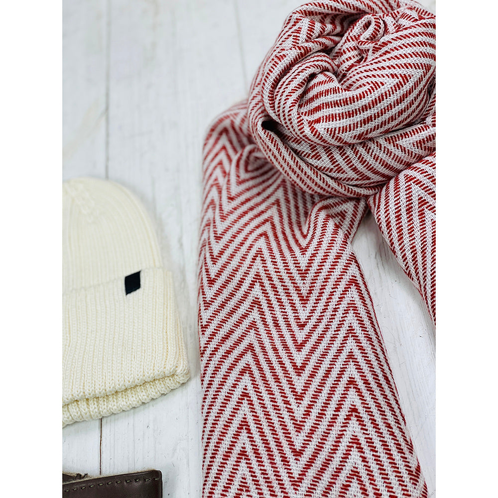 Punainen kalanruoto kuviollinen kaulahuivi⎪Bojua