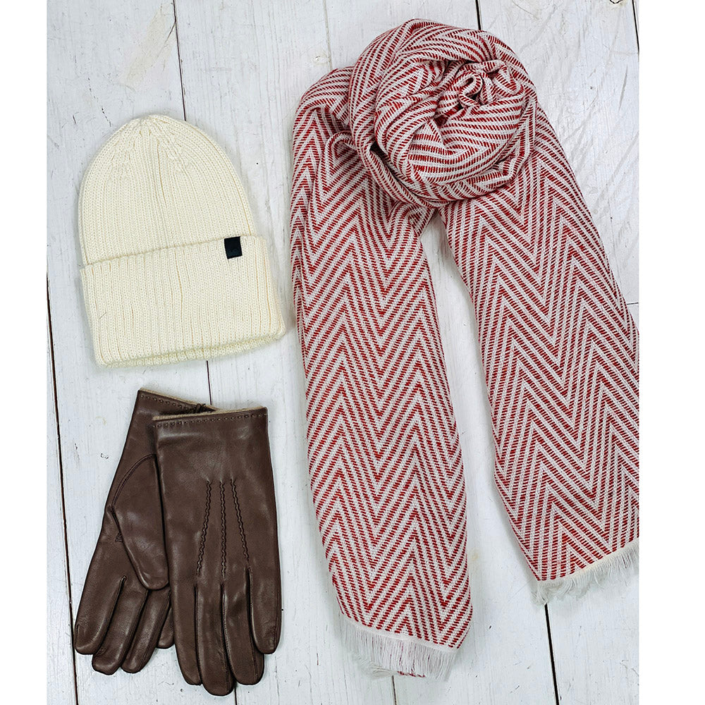 Punainen kalanruoto kuviollinen kaulahuivi⎪Bojua