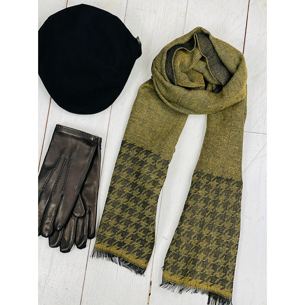 Keltainen kuviollinen kaulahuivi⎪ Bojua