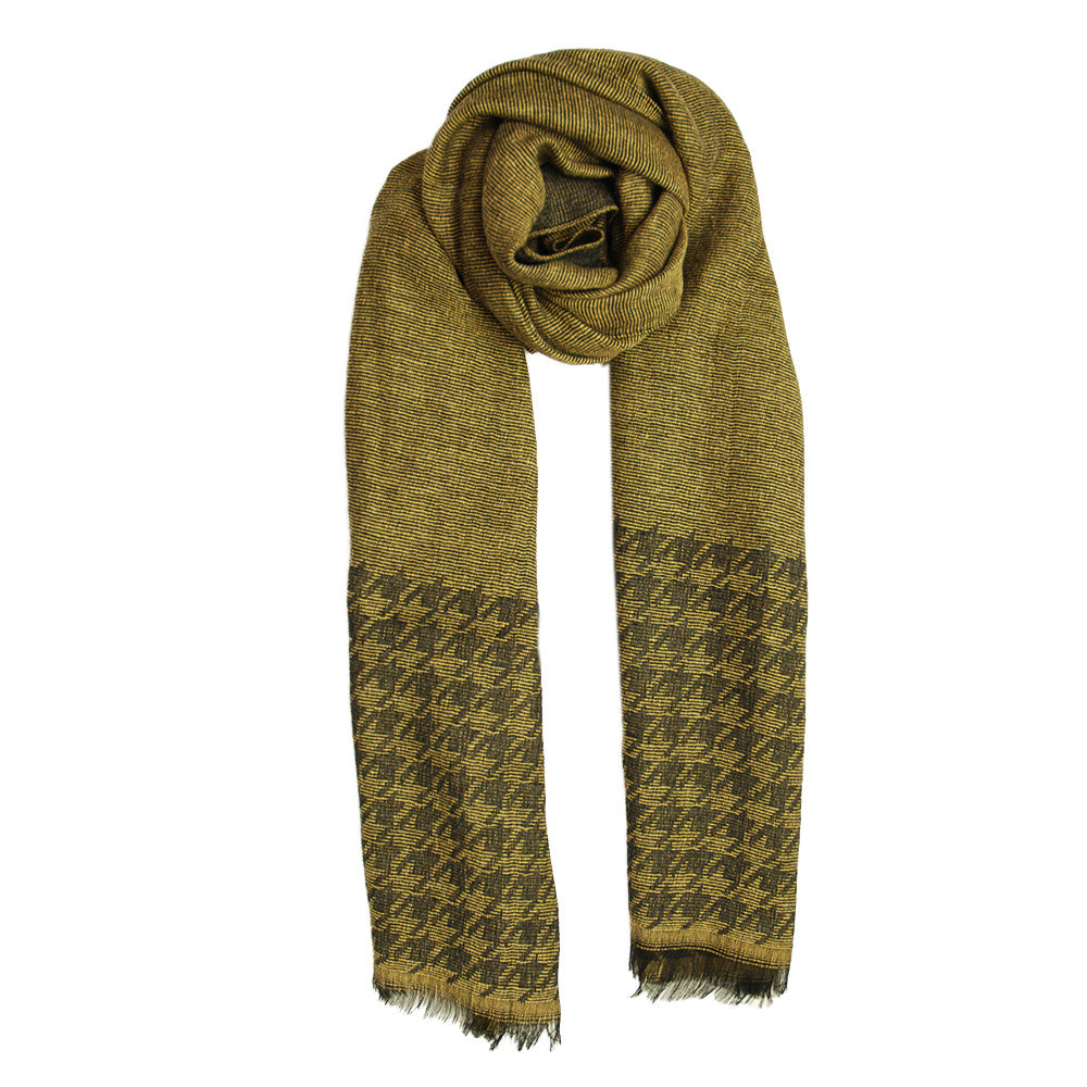 Keltainen kuviollinen kaulahuivi⎪ Bojua