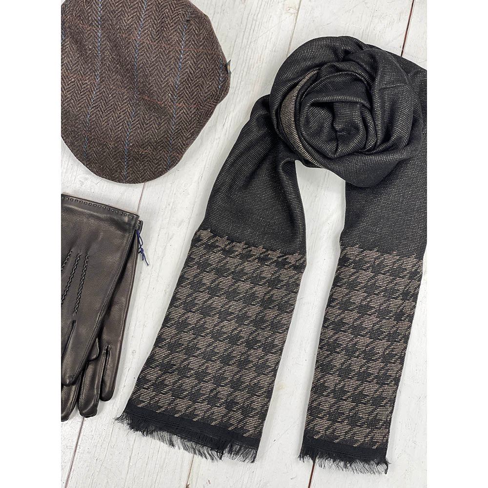 Blue / Brown patterned scarf⎪ Bojua
