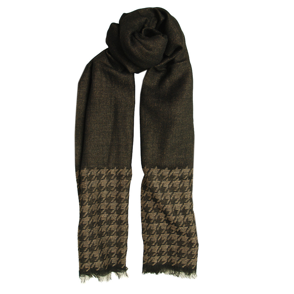 Blue / Brown patterned scarf⎪ Bojua