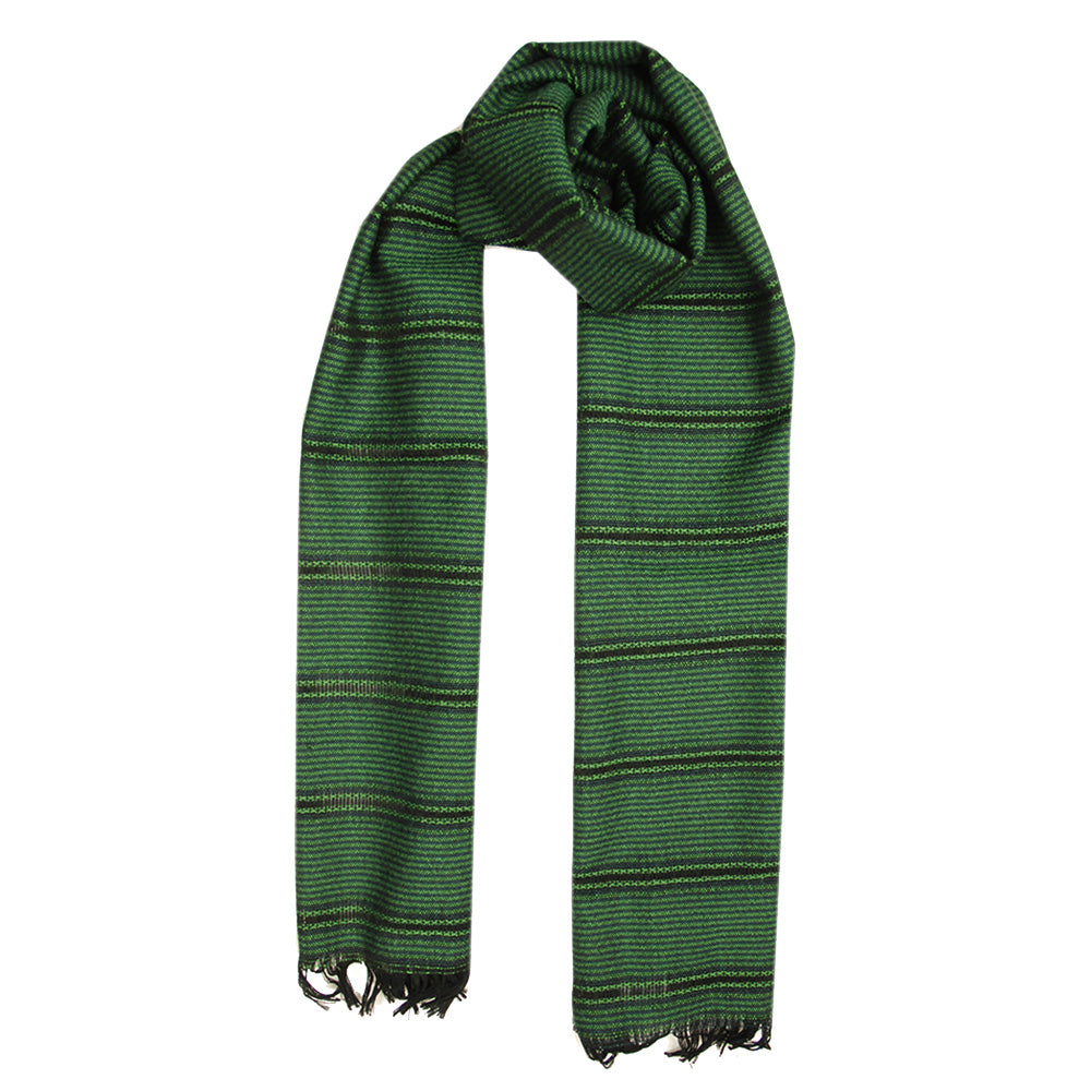 Green striped scarf⎪ Bojua