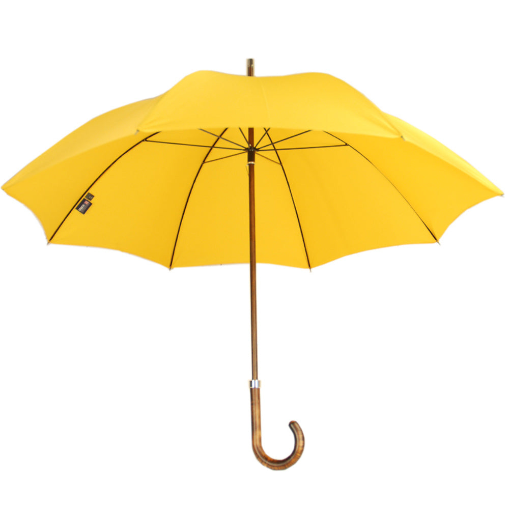 Keltainen paraply med träskaft⎪ Ince Umbrellas