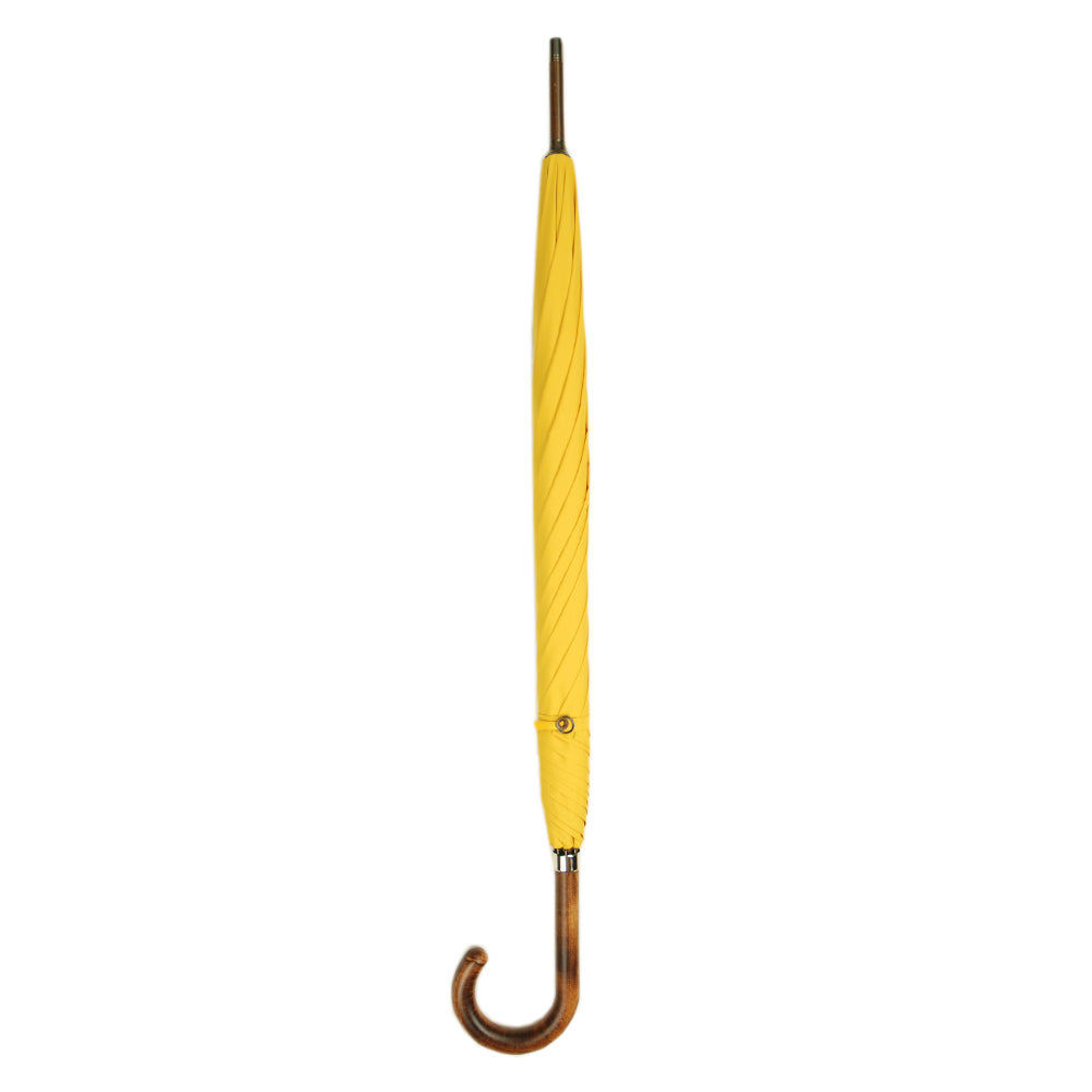 Keltainen paraply med träskaft⎪ Ince Umbrellas