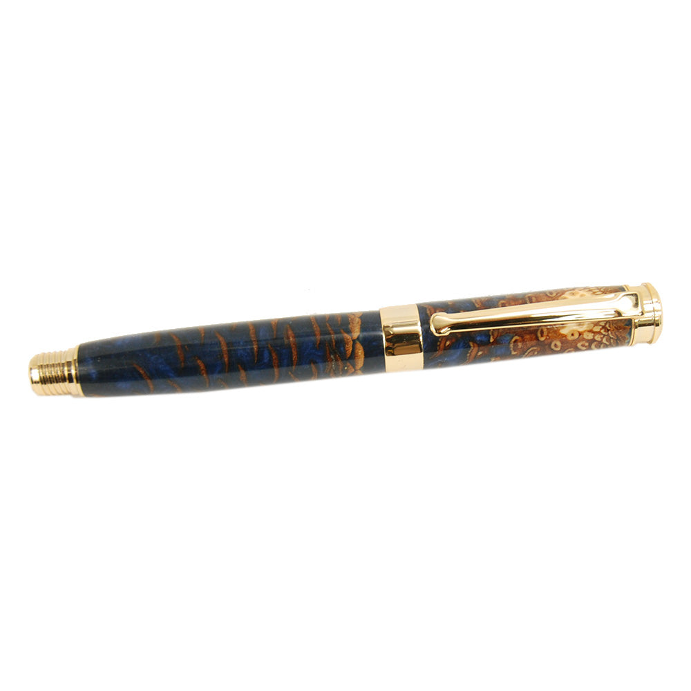 Wooden fountain pen ⎪ Cone ⎪ Dark blue ⎪ James Gilbert