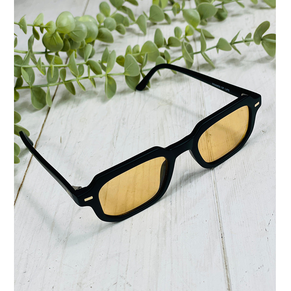 Matte black sunglasses⎪ Paleto Orange⎪ JohNocera