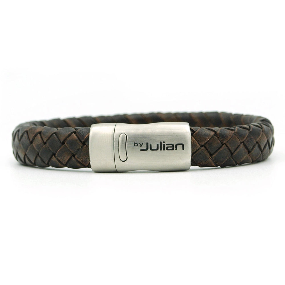 Dunkelbraunes Lederarmband ⎪ Malang ⎪ By Julian