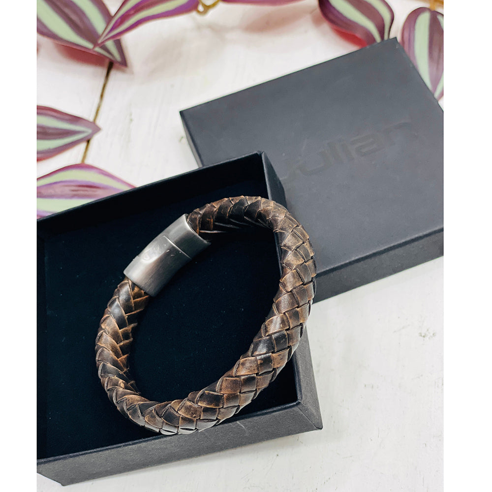 Dunkelbraunes Lederarmband ⎪ Malang ⎪ By Julian
