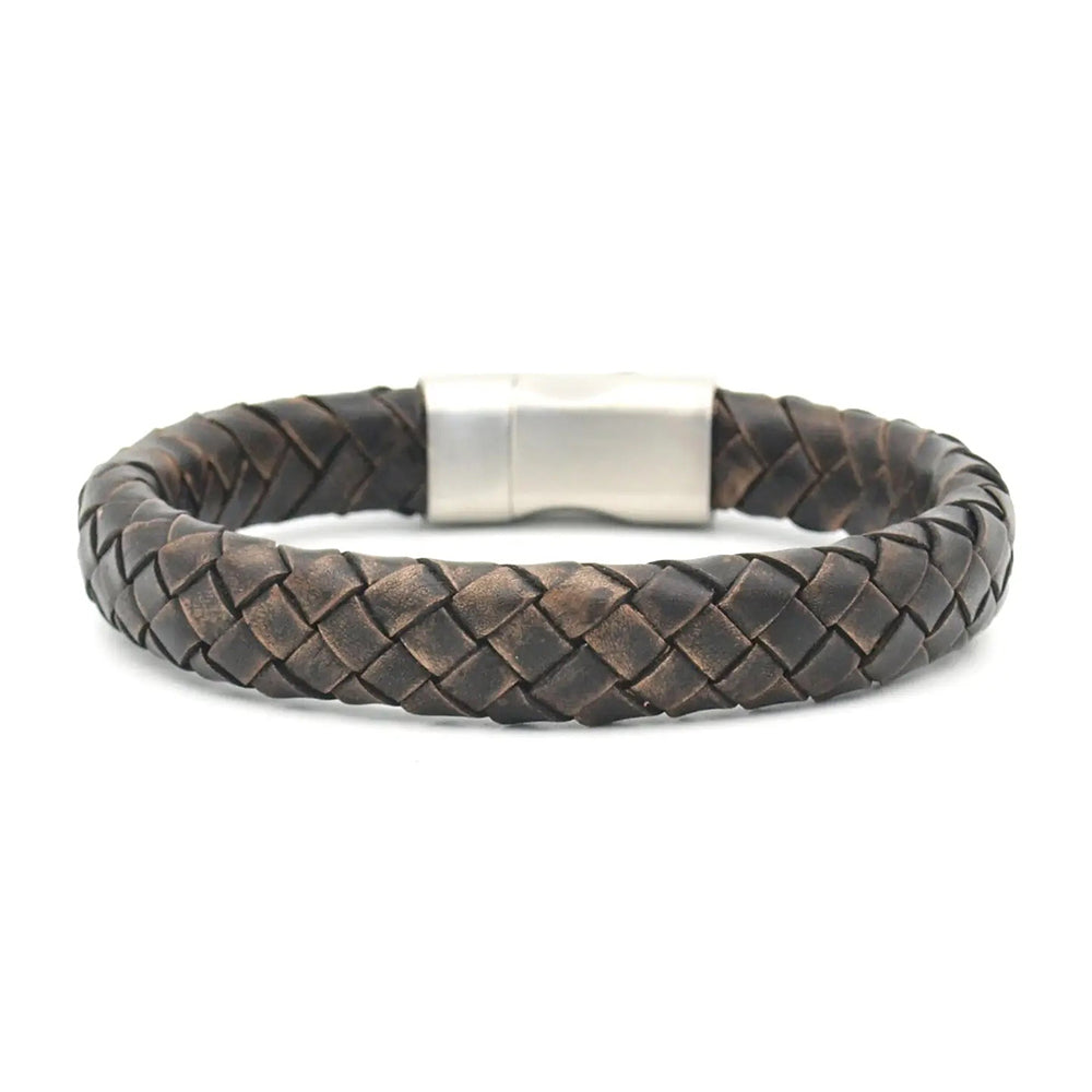 Dunkelbraunes Lederarmband ⎪ Malang ⎪ By Julian