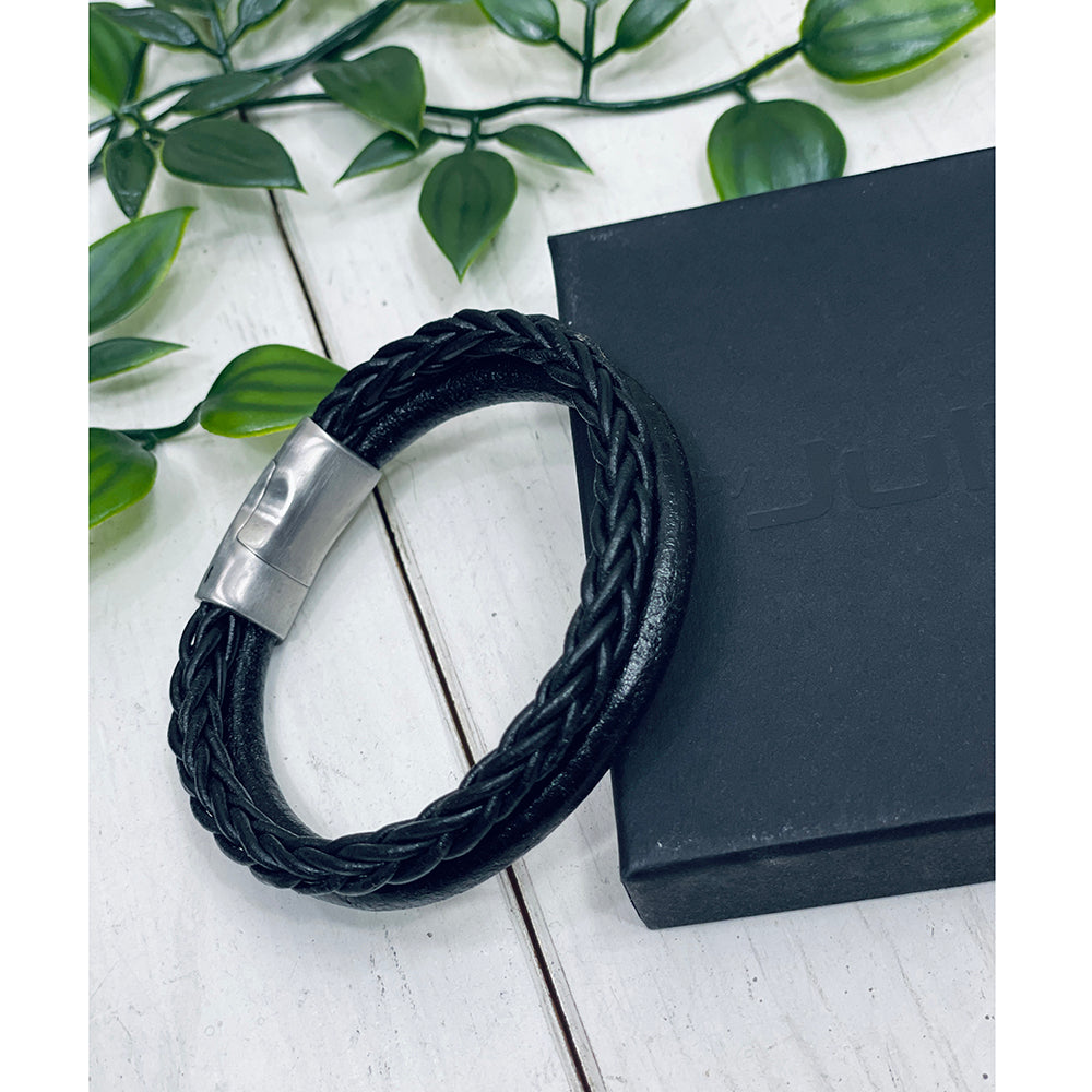 Schwarzes Lederarmband ⎪ Bogor Mix ⎪ Von Julian