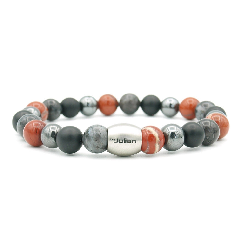 Bracelet ⎪ Red & Grey ⎪ By Julian