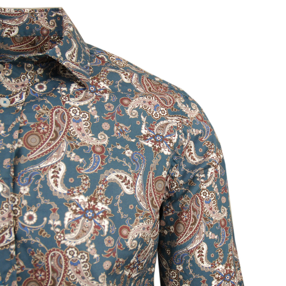 Sininen paisley kuvio kauluspaita⎪ Foggia ⎪ Marselo