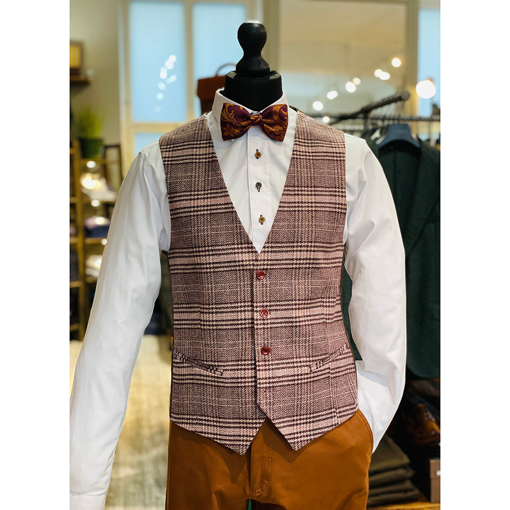 Burgundy checkered blazer ⎪ Brindisi ⎪ Marselo
