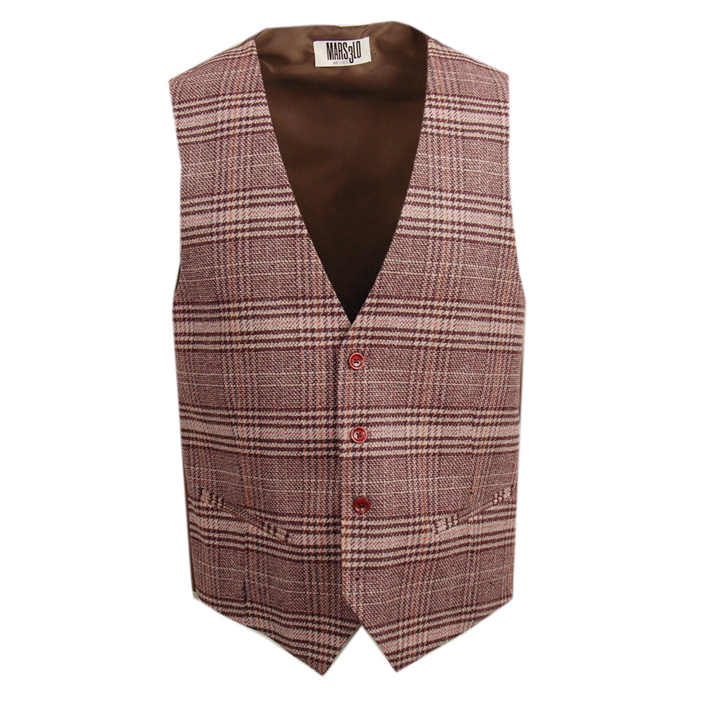Burgundy checkered blazer ⎪ Brindisi ⎪ Marselo
